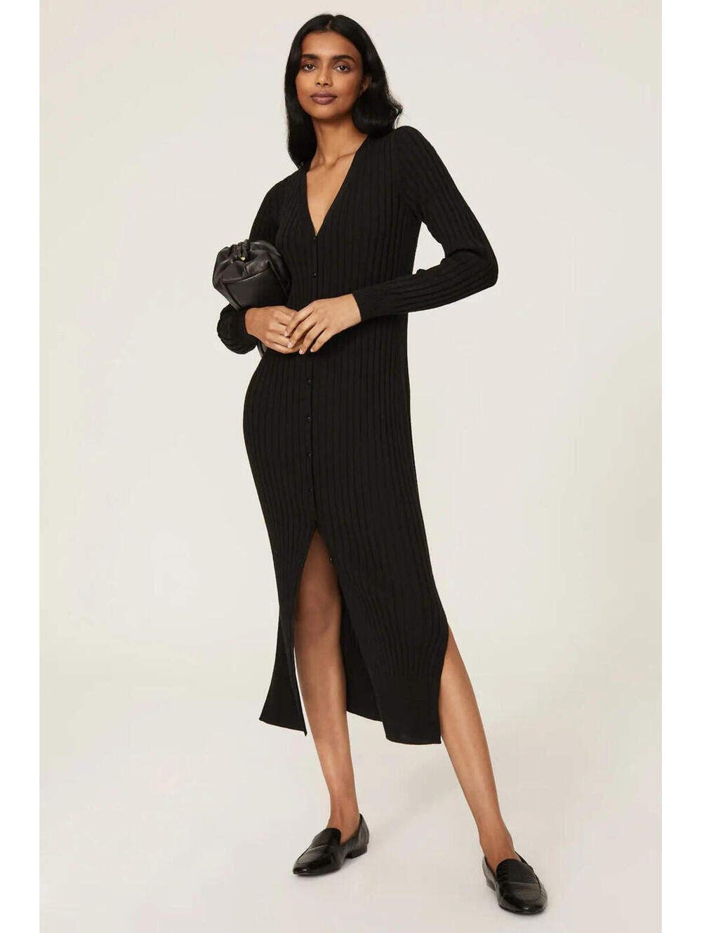 Club Monaco Ribbed Cardigan Dress Size L